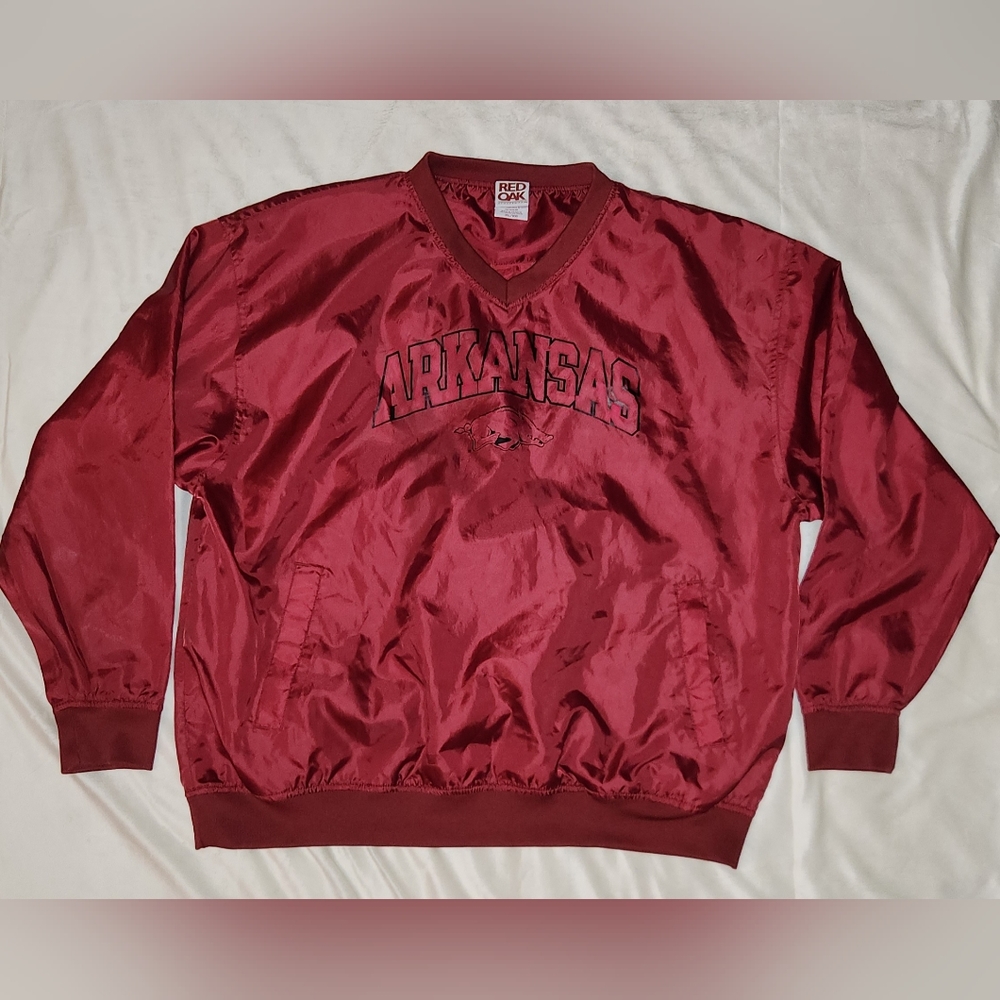 Vintage Red oak Arkansas Razorback WindBreaker Franchise Logo Men XL